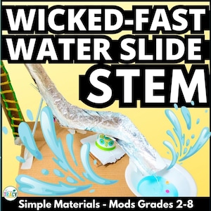 Summer STEM Challenge Activity Download | End of Year Stem | Homeschool | STEM Activities | STEAM | Stem Kids | Stem for home | Water Slide