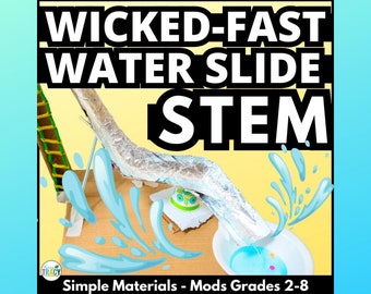 Summer STEM Challenge Activity Download | End of Year Stem | Homeschool | STEM Activities | STEAM | Stem Kids | Stem for home | Water Slide