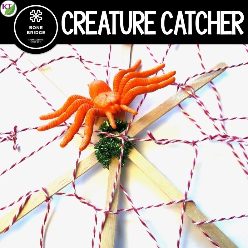Creature Catcher Spider Web Halloween STEM Challenge Activity Download Homeschool Science Activity image 1