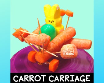 Easter STEM or Spring STEM Challenge Activity Download | Carrot Carriage | Homeschool | STEM Activities | Stem Kids | Stem for home