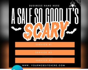 Editable Halloween special flyer, Halloween sale template, October book now braids, hair, lash, nails, wig install DIY flyer template