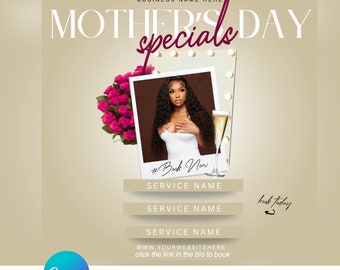 Mothers Day Special, Mothers Day Booking, Mothers Day Flyer, May Booking Flyer, Mothers Day Promo, Hair Flyer, Makeup Flyer, Lash Flyer,