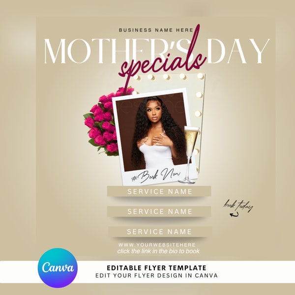 Mothers Day Special, Mothers Day Booking, Mothers Day Flyer, May Booking Flyer, Mothers Day Promo, Hair Flyer, Makeup Flyer, Lash Flyer,