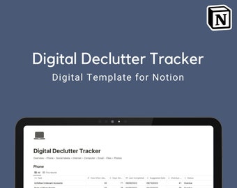 Notion Template Digital Declutter Tracker / Organizador de nociones / Organizador digital Life Planner
