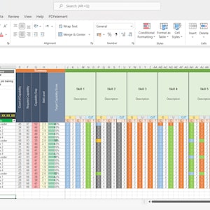 Competency Tracker Example Skills / Competency Tracker (rev 1.0 - Excel) - Etsy