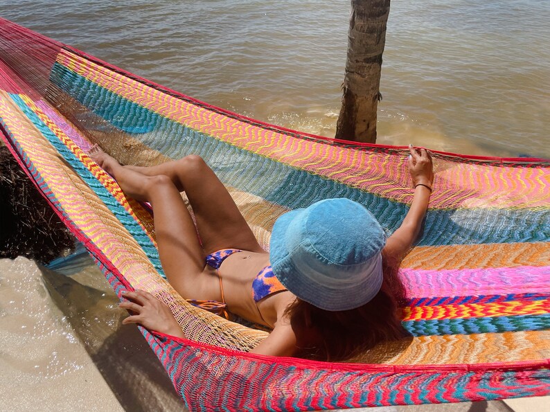 Trippy Hippie Unique Handmade Colourful Hammock shops Never Get The Same Buy A Piece of Art Mayan Style Swing