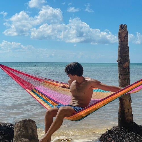 Trippy Hippie Unique Handmade Colourful Hammock shops Never Get The Same Buy A Piece of Art Mayan Style Swing