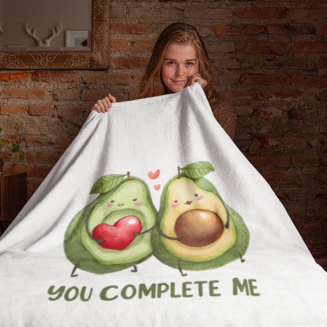 Avocado Love Blanket Avocado Valentine Blanket Avocado Etsy