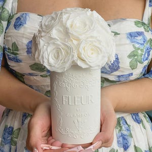 13 zakonserwowanych róż, wazon porcelanowy, prezent na Dzień Matki, bukiet Forever Rose, róże zapachowe, zakonserwowane kwiaty na urodziny, prezent na rocznicę