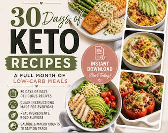 30 Days of Keto Recipes - Full Cookbook with Images and Instructions