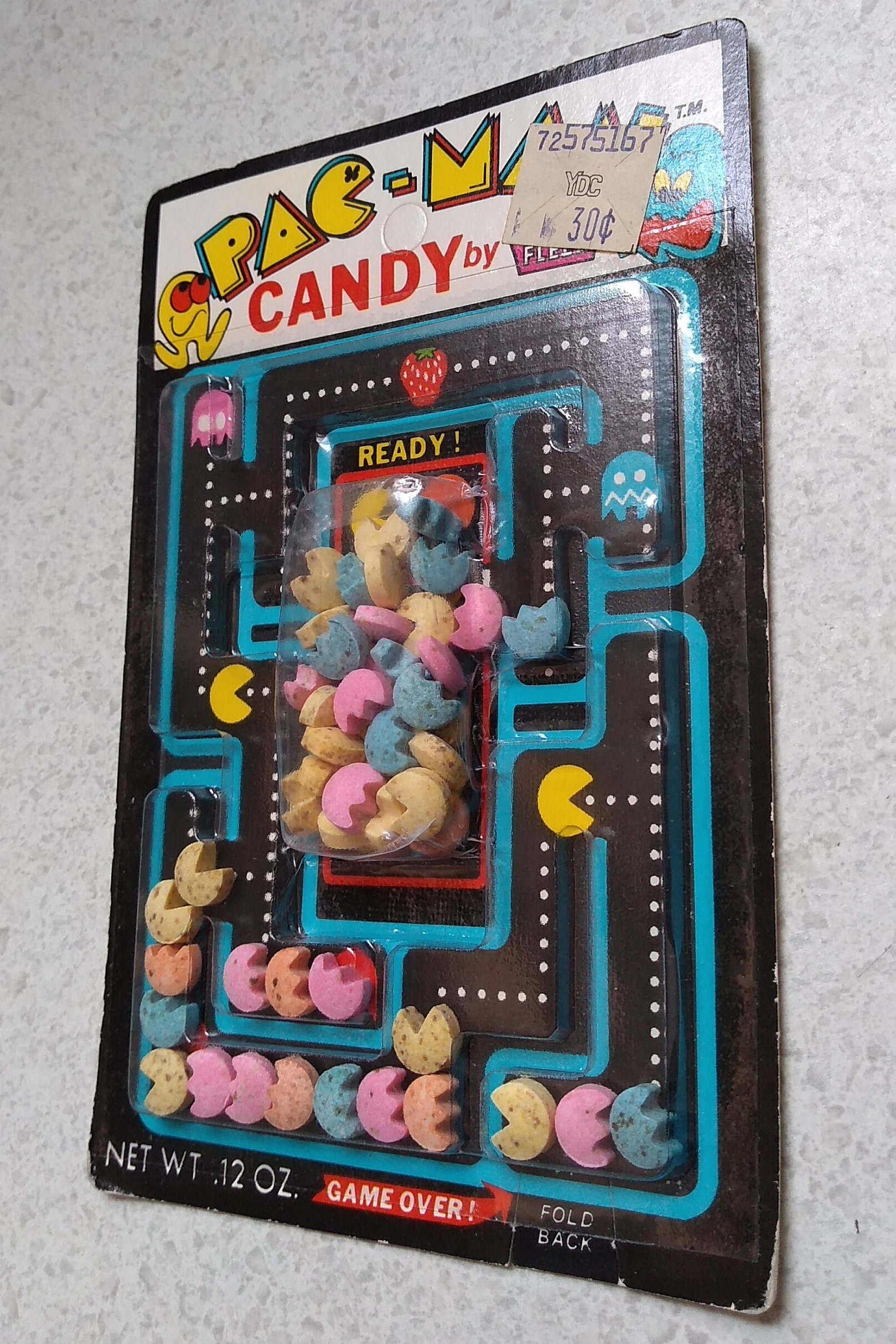Vintage Pacman arcade candy card 80s collectible. Classic popular video ...