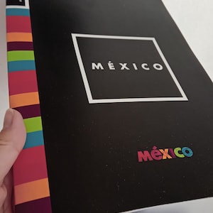Mexico tourism vintage book in Spanish. Mexico collector illustrated book