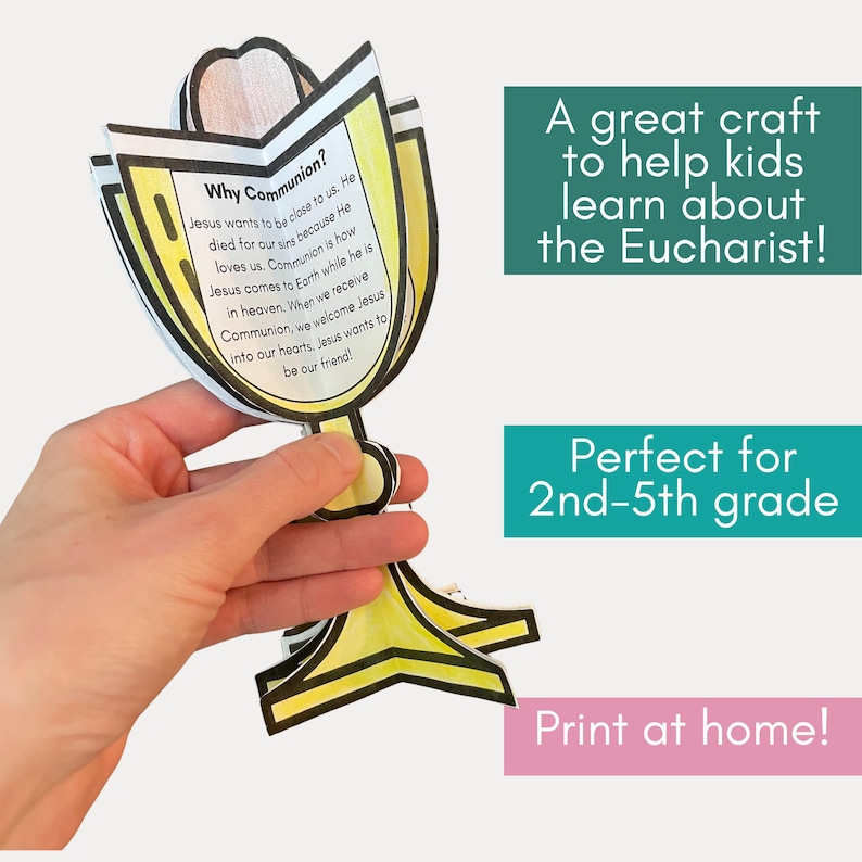 3D Eucharist Craft First Communion Activity for 2nd Grade - Etsy Australia