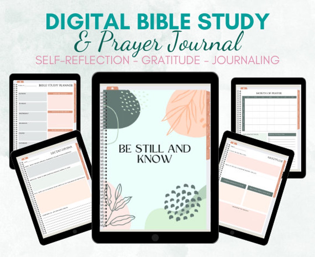 Digital Prayer Journal Digital Bible Study Planner Scripture Notebook ...