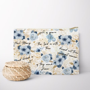Ave Maria Gebetsbeutel Kapelle Schleier Mass Bag Katholische Gebetstasche Rosenkranz Beutel Katholische Reißverschlusstasche Katholische Geldbörse Organizer Beutel
