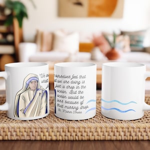 Mother Teresa Quote Catholic Mug Women Catholic Gifts for Teen Girls Christian Mug Inspirational Saint Quote Catholic Mom Gift Mother&#39;s Day