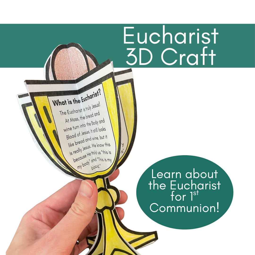 3D Eucharist Craft First Communion Activity for 2nd Grade - Etsy Australia