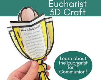 3D Eucharist Craft First Communion Activity for 2nd Grade