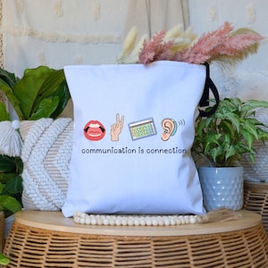 SLP Tote Bag, Speech Therapist Bag, AAC Speechie, SLPA Tote, Speech Therapy Totebag, Speech Pathologist Tote Bag, Speech Therapy Gift