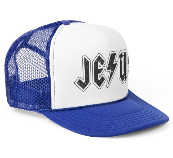 Jesus trucker hat, christian hat, gift for him, gift for son, christian clothing, clothing about Jesus, Christian wear, Faith apparel