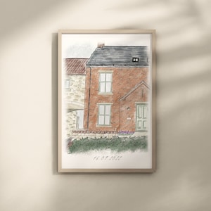 Housewarming Gift Custom House Sketch New Home Gift House Drawing House Painting Custom House Portrait New Home image 7