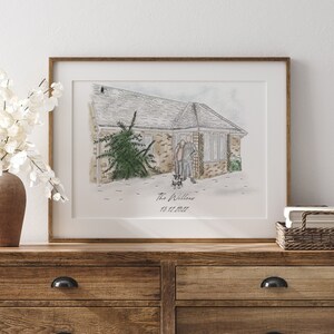 Housewarming Gift Custom House Sketch New Home Gift House Drawing House Painting Custom House Portrait New Home image 5