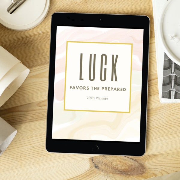 Luck Favors the Prepared Digital Planner Set