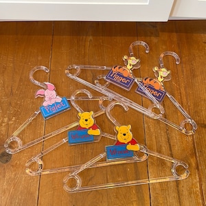 Vintage Hangers, Disney Winnie, Tigger, Piglet, kids Hangers