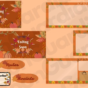 Seasonal Fall Orange Twitch Animated Stream Overlay