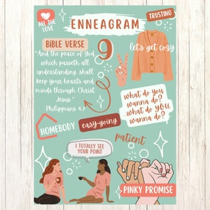 Enneagram 9, Printable, Digital Download, Enneagram Type Nine, Enneagram Peacemaker