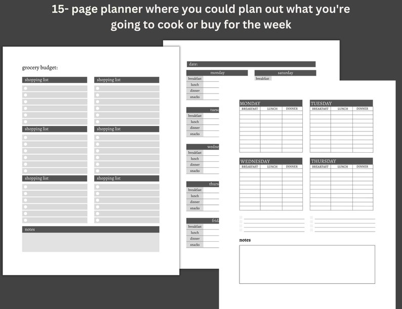 Editable Printable Healthy Meal Planner, US Letter & A4 Size - Etsy