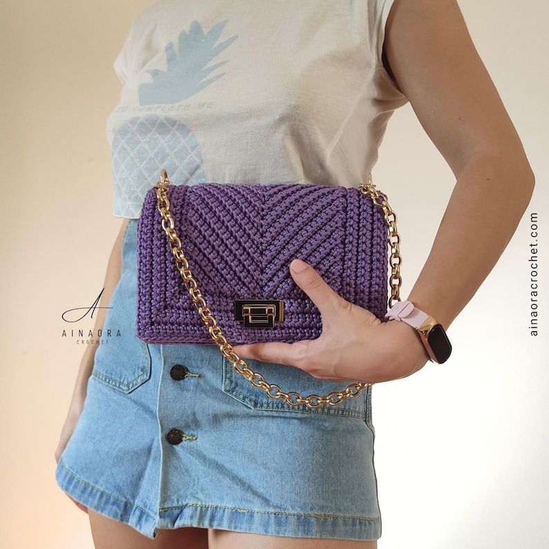 Crochet Bag Pattern PDF Bag Crochet Pattern Crochet Bag Tutorial How To Make Crochet Bag DIY Crochet Handbag Elegant Crochet Purse Pattern