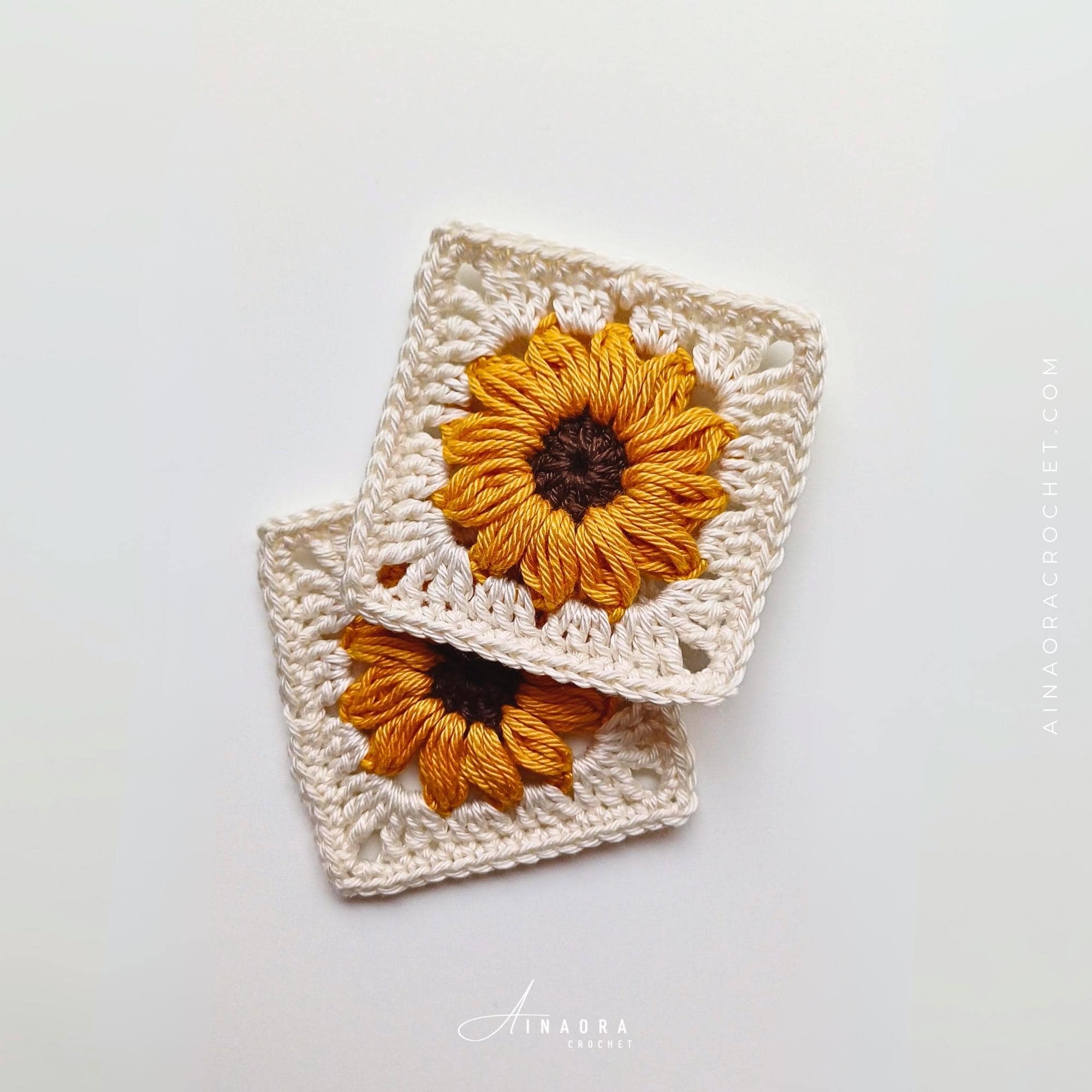 40 Sunflower Granny Square Crochet Patterns for Bright Blankets, Bags, and More 25 Sunflower Square Crochet Pattern Sunflower Granny Square