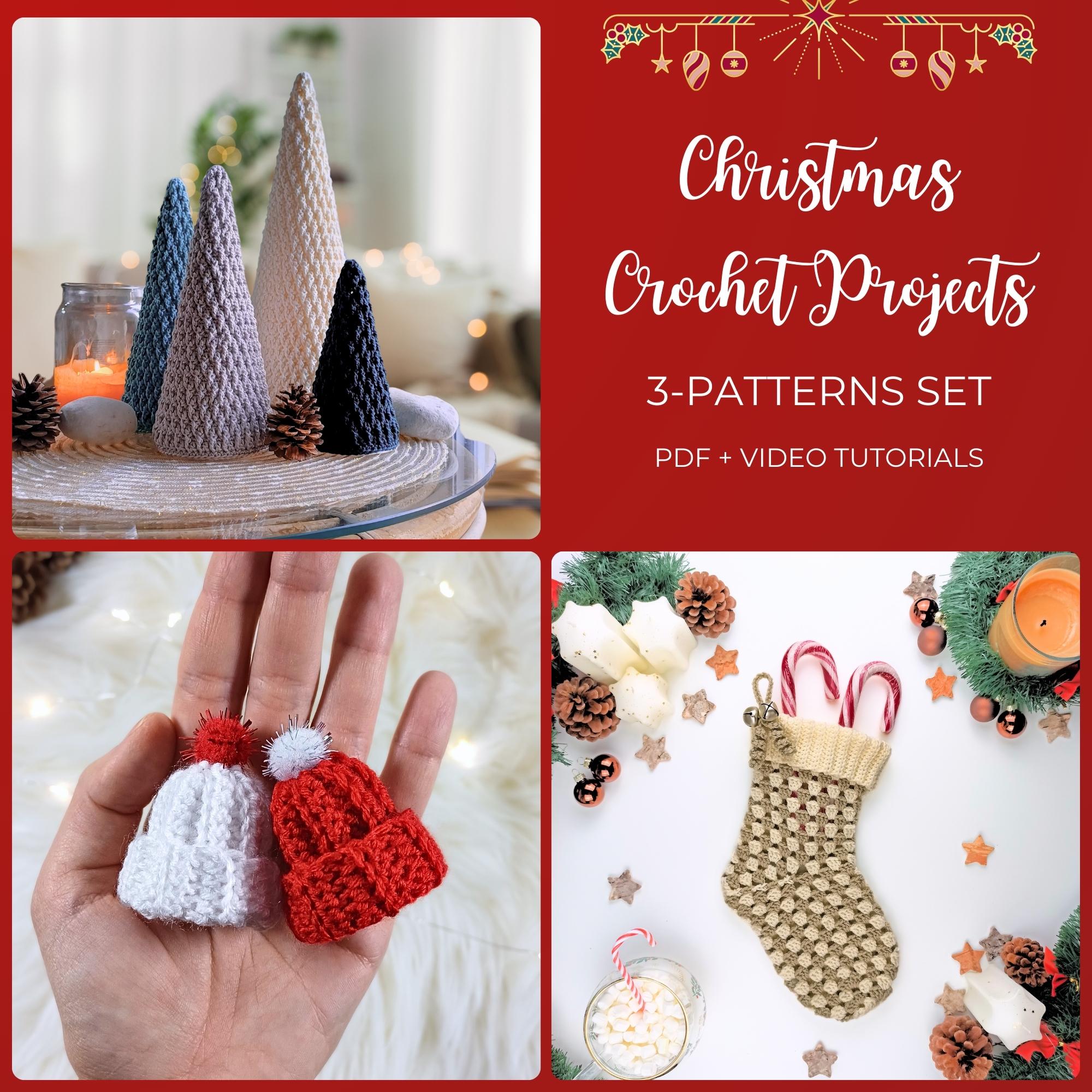 30 Christmas Tree Hat Crochet Patterns for Festive Holiday Makes 26 Holiday Crochet Pattern Bundle with Christmas Tree Design