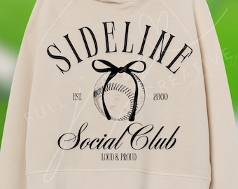 Baseball mom PNG file | Sideline Social Club | baseball season | baseball PNG | CUTE | popular Digital Download