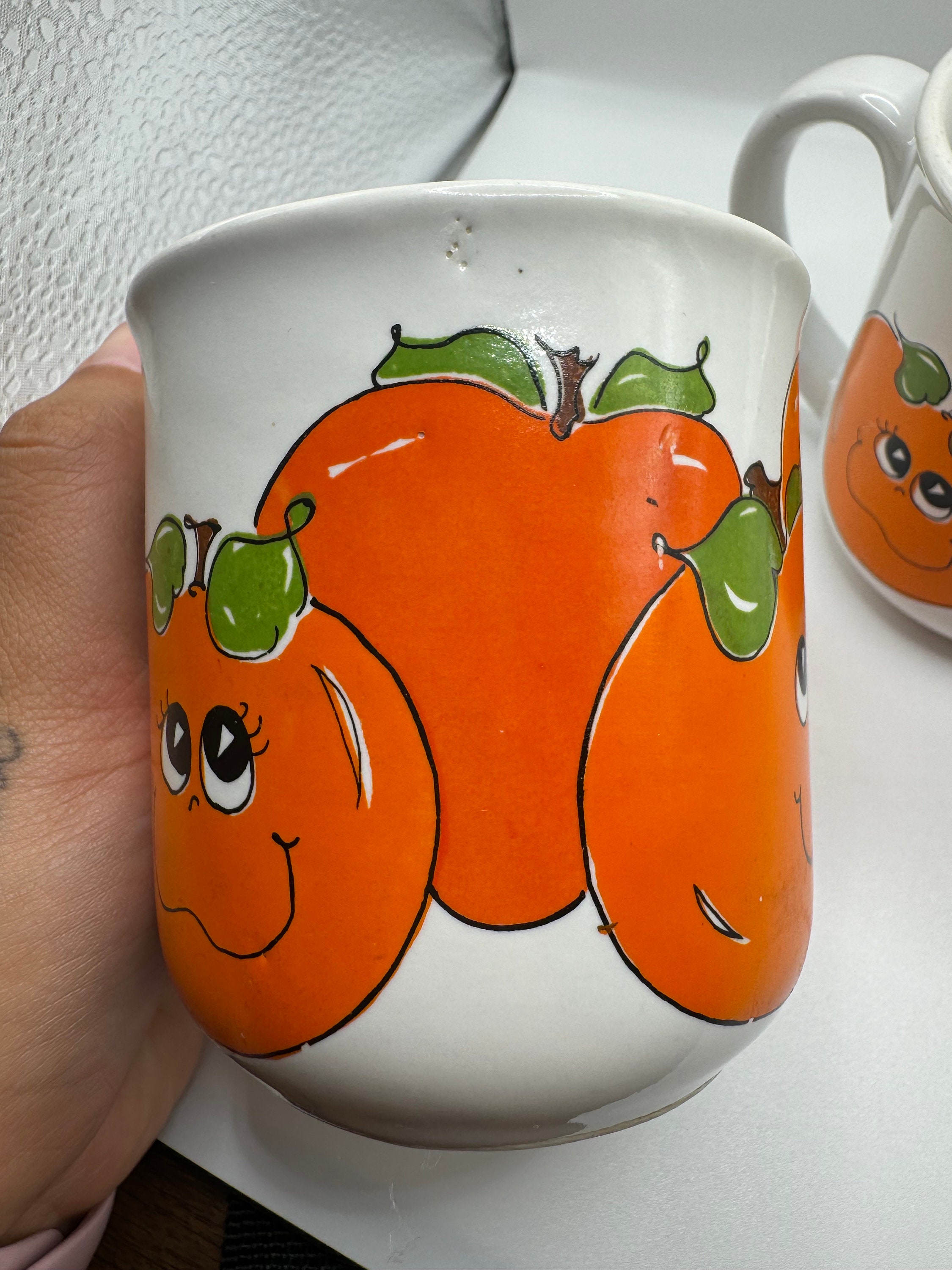 Vintage Nancy Lynn Anthromorphic Fruit Veggie Mugs - Etsy