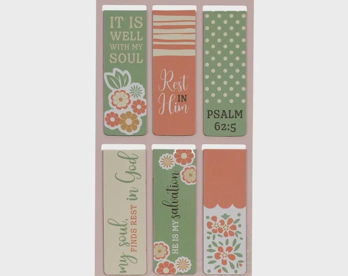 It Is Well With My Soul Magnetic Bookmark Set – Psalm 62:5