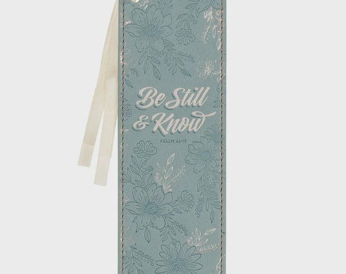 Be Still and Know Leather Bible Bookmark – Psalm 46:10