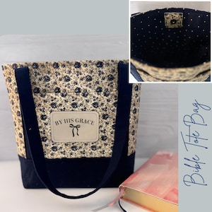 Bible Tote Bag | Christian Tote for Church & Bible Study | Handmade Scripture Bag | Shoulder Bible Bag Gift