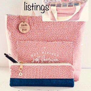 Borsa tote per la Bibbia / Borsa per libri cristiani / Borsa per lo studio delle Scritture / Regalo di fede fatto a mano immagine 5