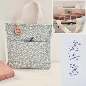 Bible Tote Bag | Christian Book Bag | Scripture Study Tote | Handmade Faith Gift