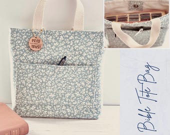 Bolsa de tela bíblica / Bolsa para libros cristianos / Bolsa para el estudio de las Escrituras / Regalo de fe hecho a mano