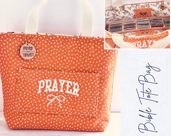 Handmade Bible Tote Bag | Scripture Study, Christian Gift