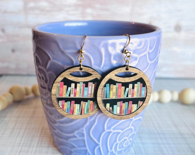 Handmade Book Earrings, Literary Jewelry for Book Lovers, Librarian Gift, Reader Earrings, Bookworm Accessories, Bookish Gift for Women