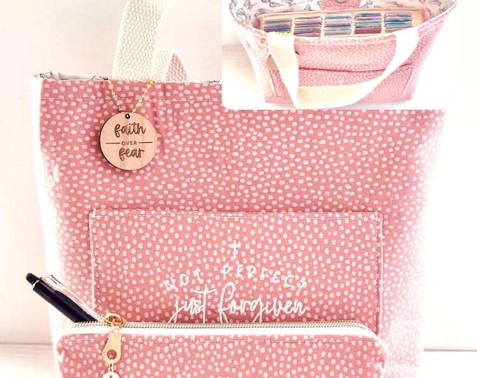 Bible Tote Bag for Women, Bible Study Bag, Christian Gift for Her, Church Bag, Bible Bag
