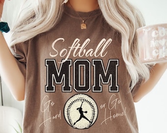 Comfort Colors® Softball Mom Shirt, Funny Softball  Mama Shirt, Sports Mom Shirt, Game Day Shirt, Mother's Day Gift for Softball Mom