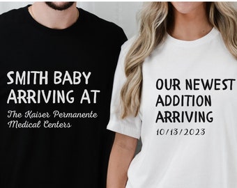 Personalised Couple Pregnancy Matching Shirts, Custom Pregnancy Announcement Shirt,  Future Parents Shirt, Parents To Be Shirts, Baby Shower