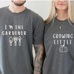 Comfort Colors® Funny Couple Pregnancy Announcement Thanksgiving, We&#39;re Pregnant, Couple Pregnancy Shirts, New Dad Shirt Dad Announcement,