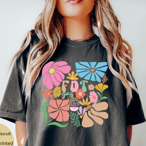 Comfort Colors® Subtle Anti Trump Protest Shirt,Anti Trump Gift Subtle F*ck Trump Flower Shirt Democrat Feminist Shirt Political Protest Tee