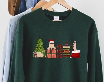 Siamese Cat Ugly Christmas Sweatshirt, Siamese Mom Christmas Shirt, Siamese Dad Sweatshirt, Christmas Gift for Siamese Lover Siamese Owner